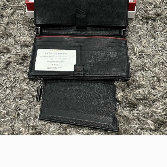Hammitt Levy Wallet/Crossbody Black and Gunmetal - Picture 3 of 16